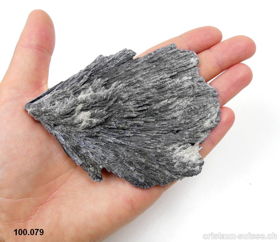 Cyanite noire - Balais de Sorcière. Long. 10,2 cm Pièce unique