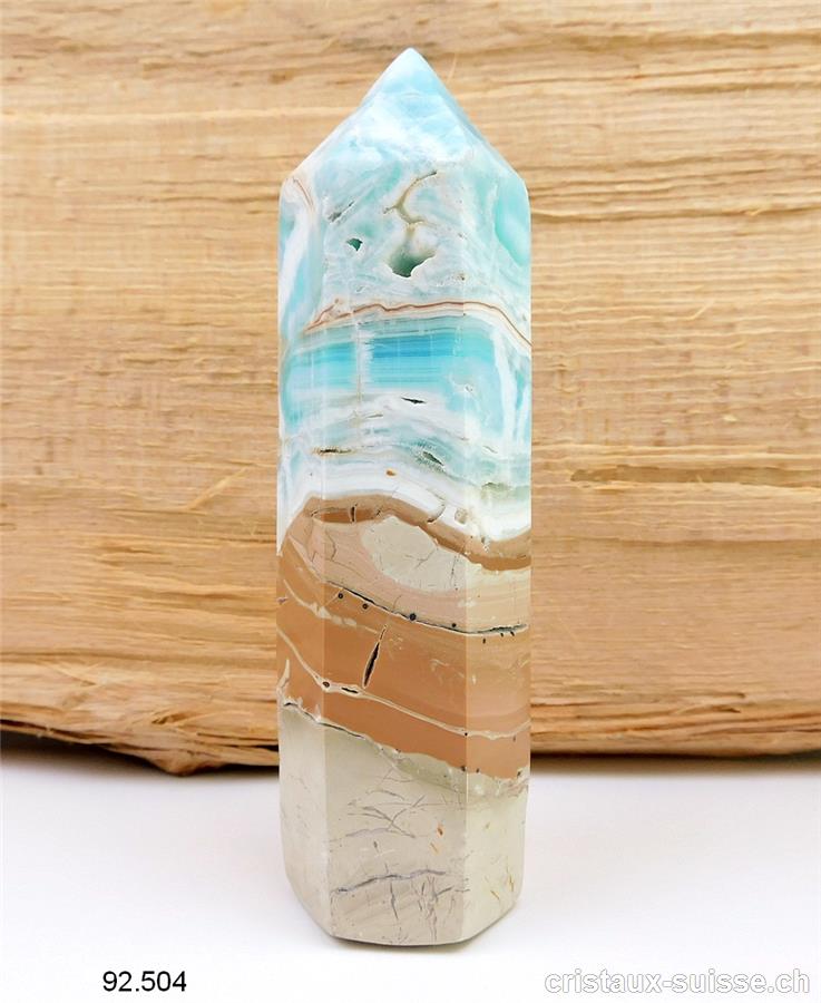 Calcite naturelle d'Afghanistan, obélisque 12 cm. Pièce unique de collection