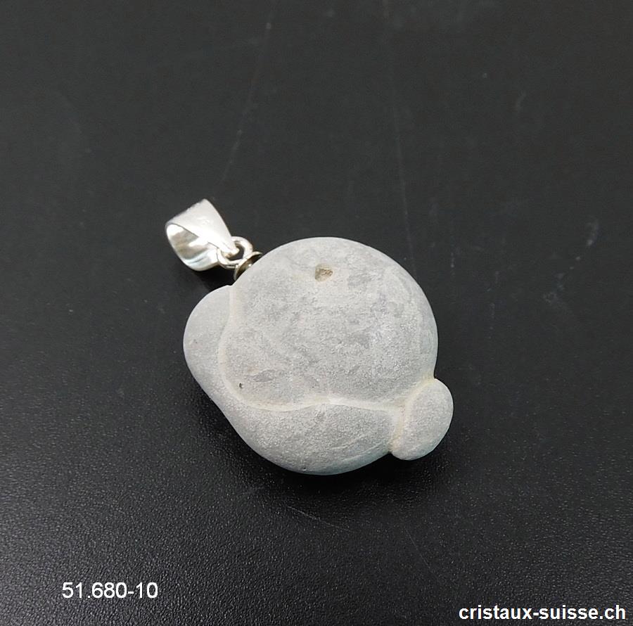 Pendentif Fairy stone MATERNITÉ avec boucle argent 925. Pièce unique