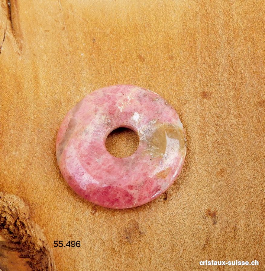 Rhodonite rose, Donut 3 cm