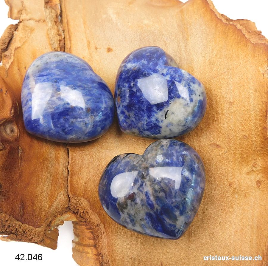 Coeur Sodalite 4,5 x 4 x 2,3 cm, bombé