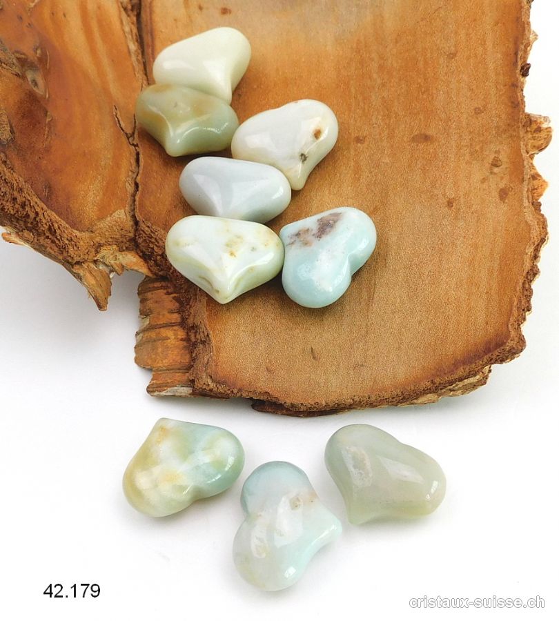 Coeur Amazonite multicolore 2,5 x 2 cm