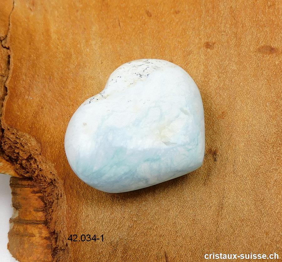 Coeur Turquoise - Dickite de Madagascar 3,7 x 3 cm. Pièce unique