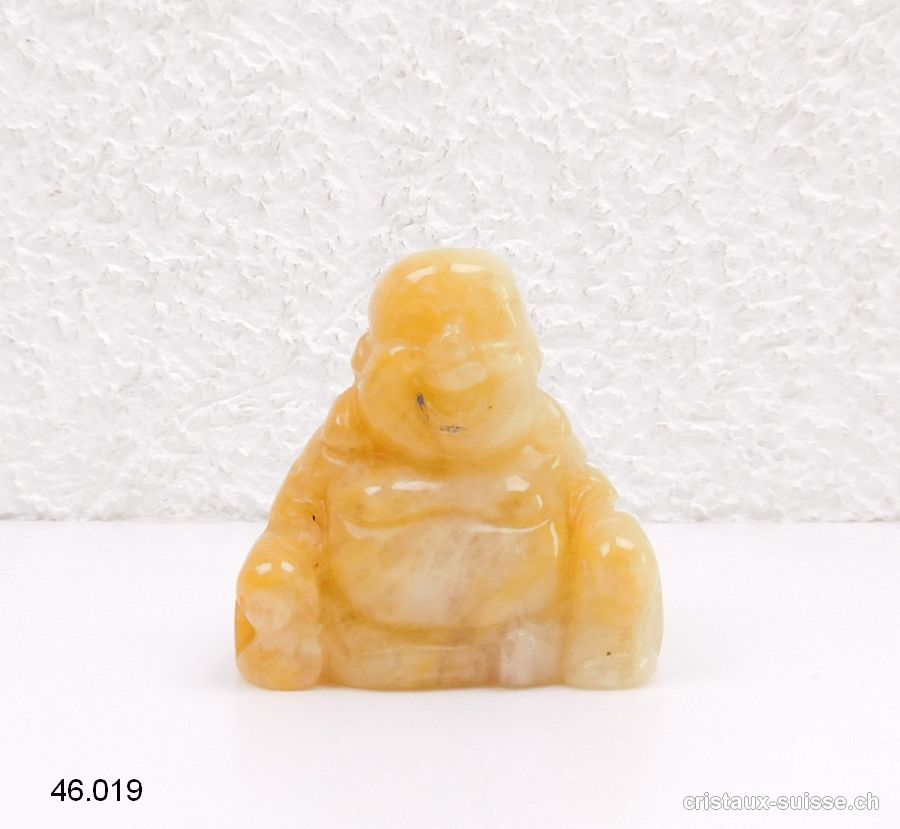 Bouddha Calcédoine jaune 3,5 cm