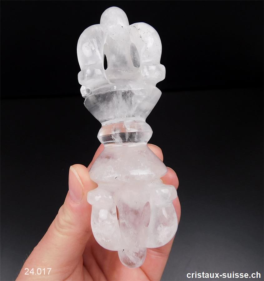 Dorje - Vajra Cristal de Roche d'Himalaya 12 cm/160 grammes. RARETÉ