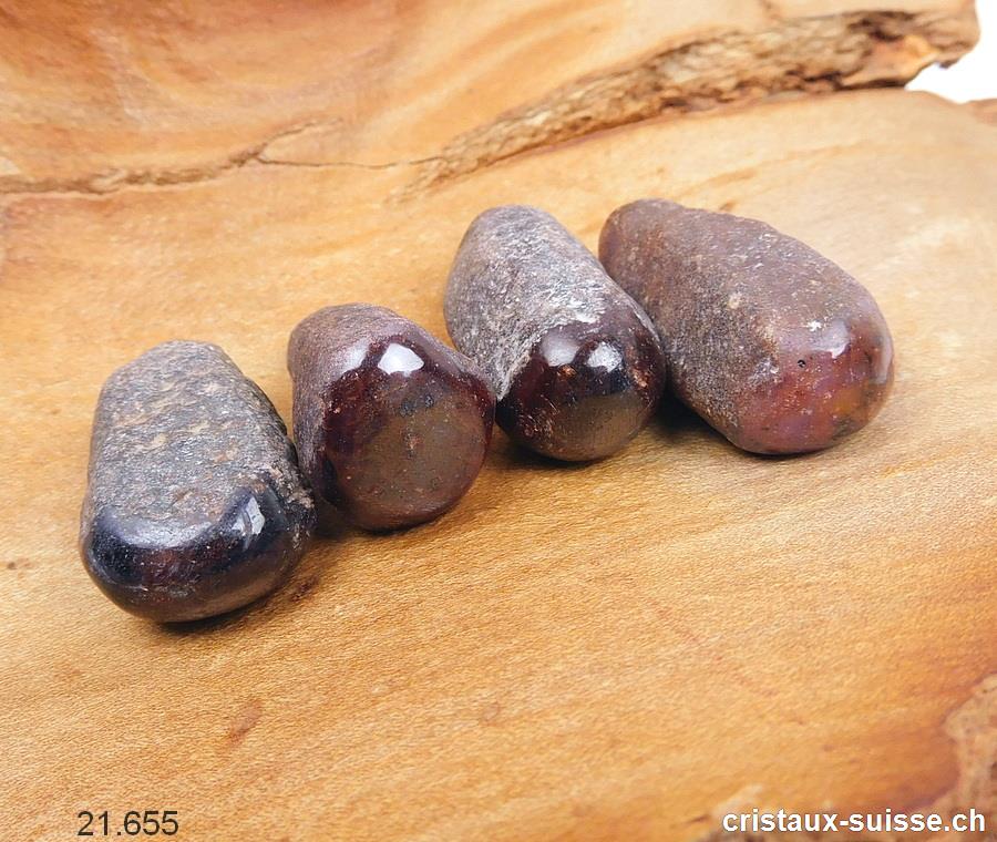 Saphir brut - Corindon dominance  rouge-violet 4 - 4,5 cm