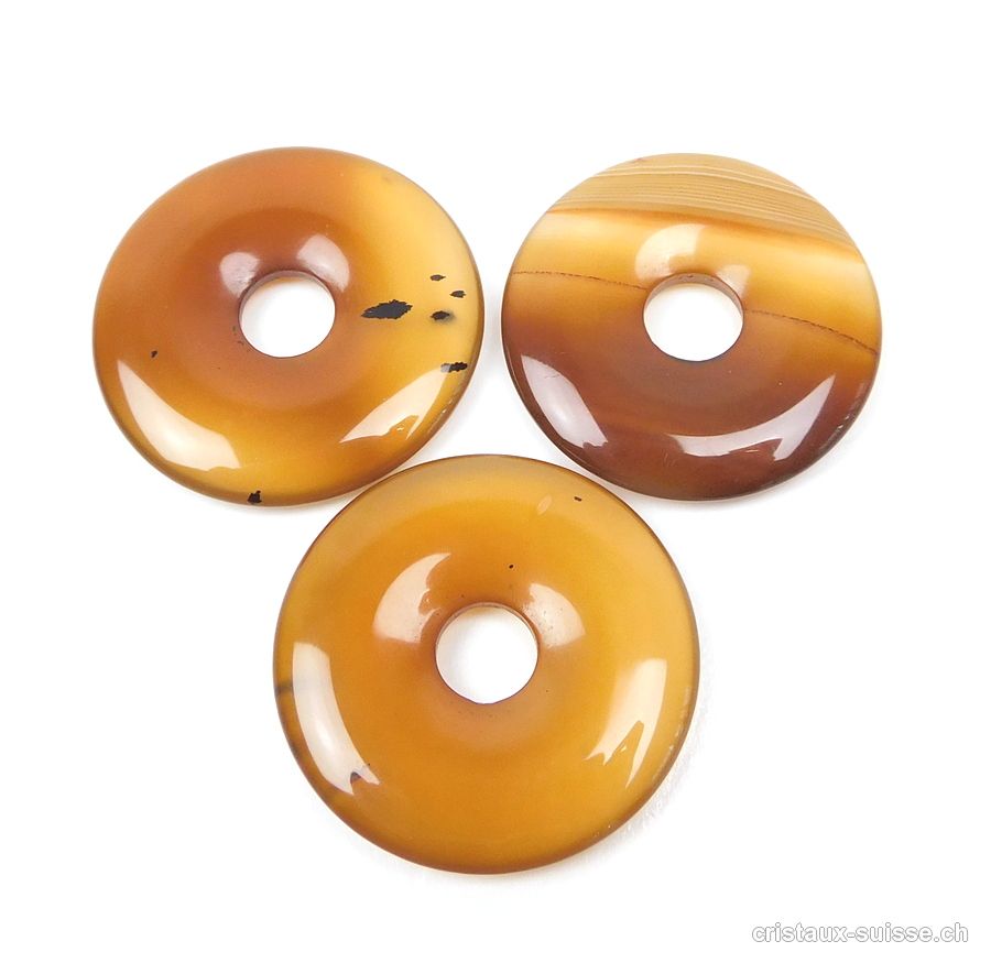 Agate brune Donut 3 cm