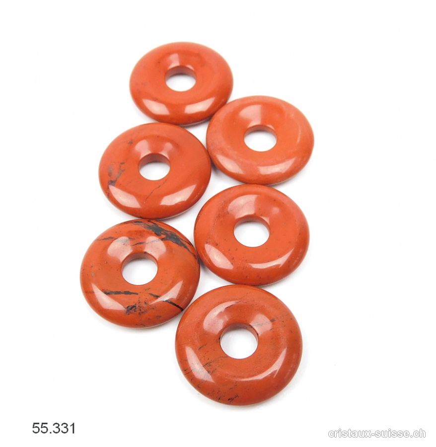 Jaspe rouge Donut 1,8 cm