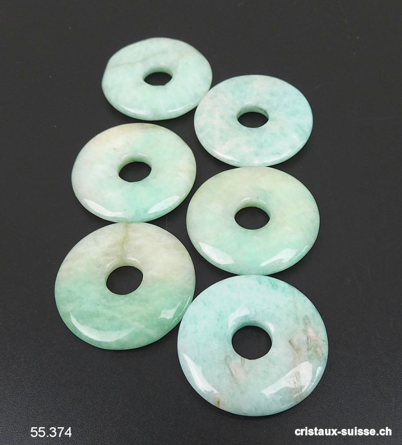 Amazonite claire Donut 3 cm