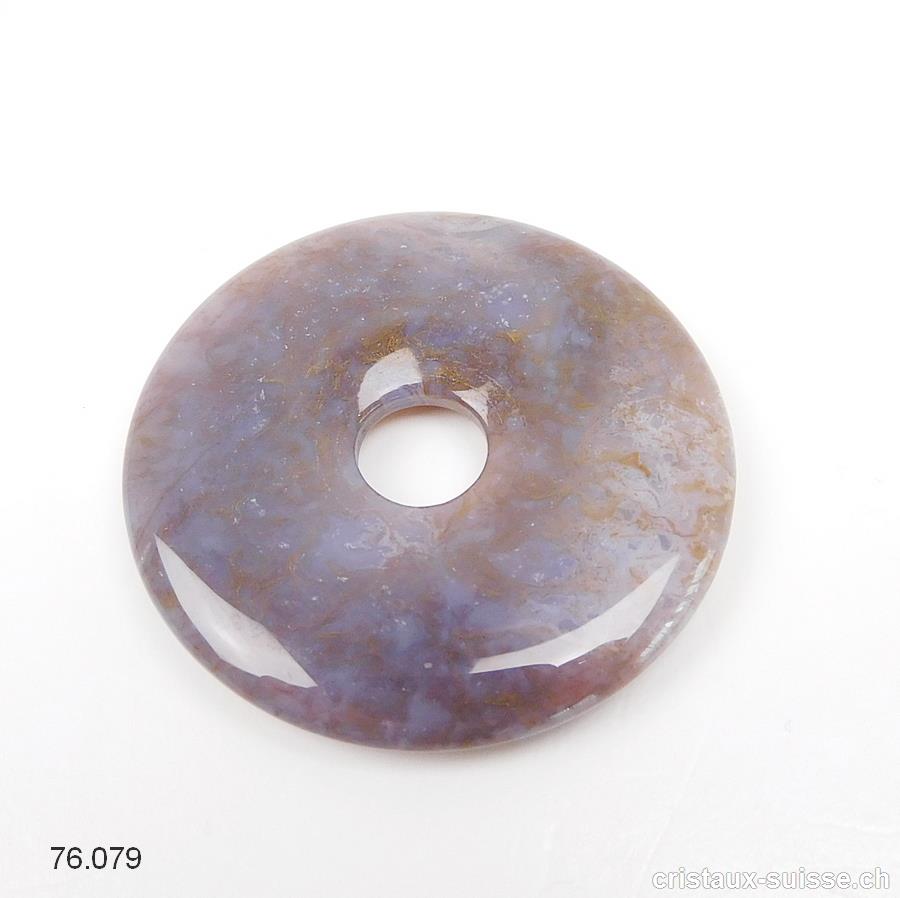 Agate Mousse - Agate indienne donut 4 cm. Pièce unique