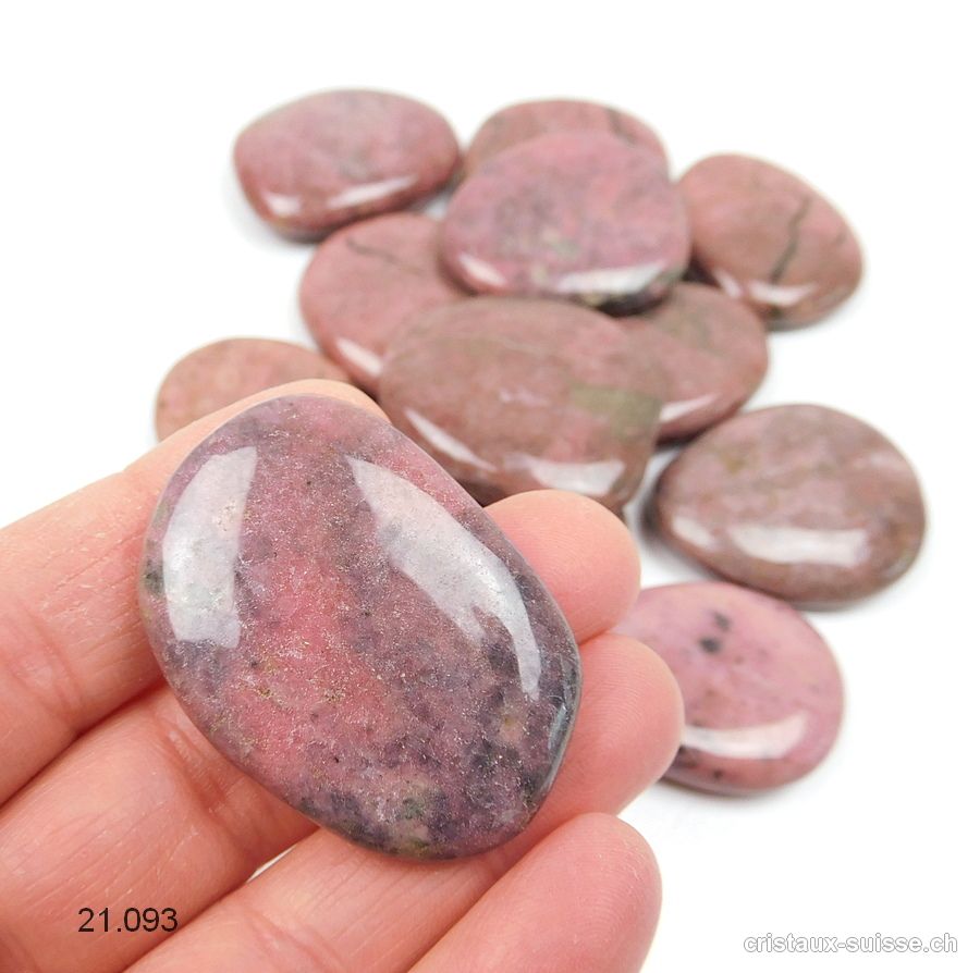 Rhodonite 4 cm, plate. Taille L - XL