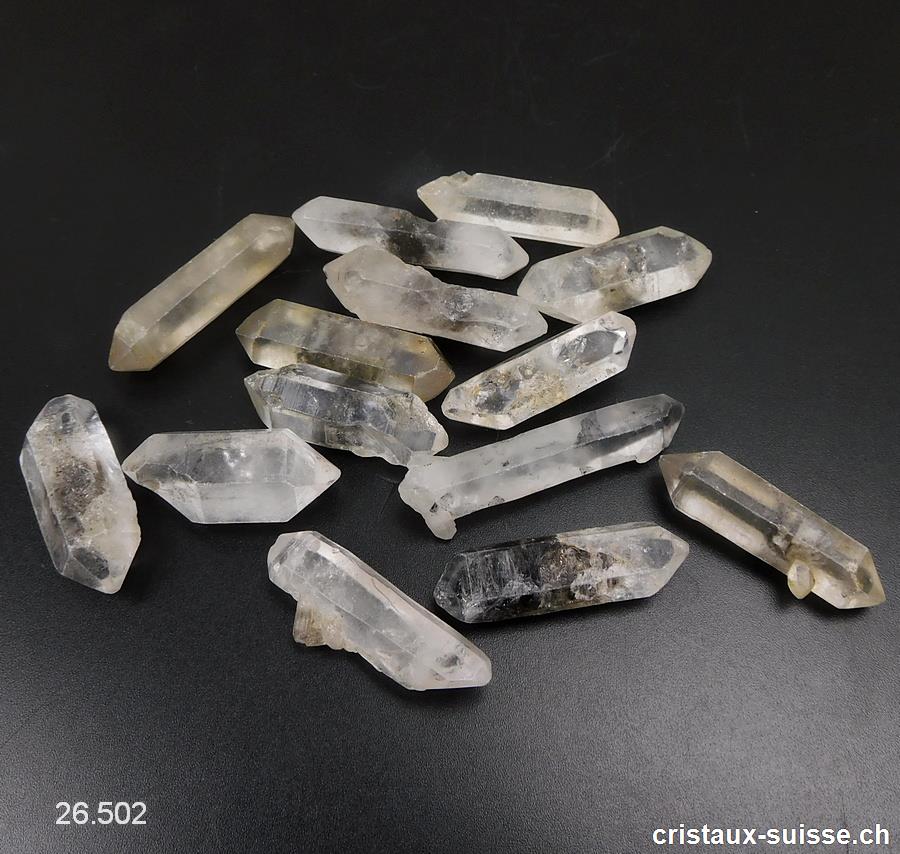 Cristal de roche biterminé brut 3,5 à 5 cm/6 - 8 grammes