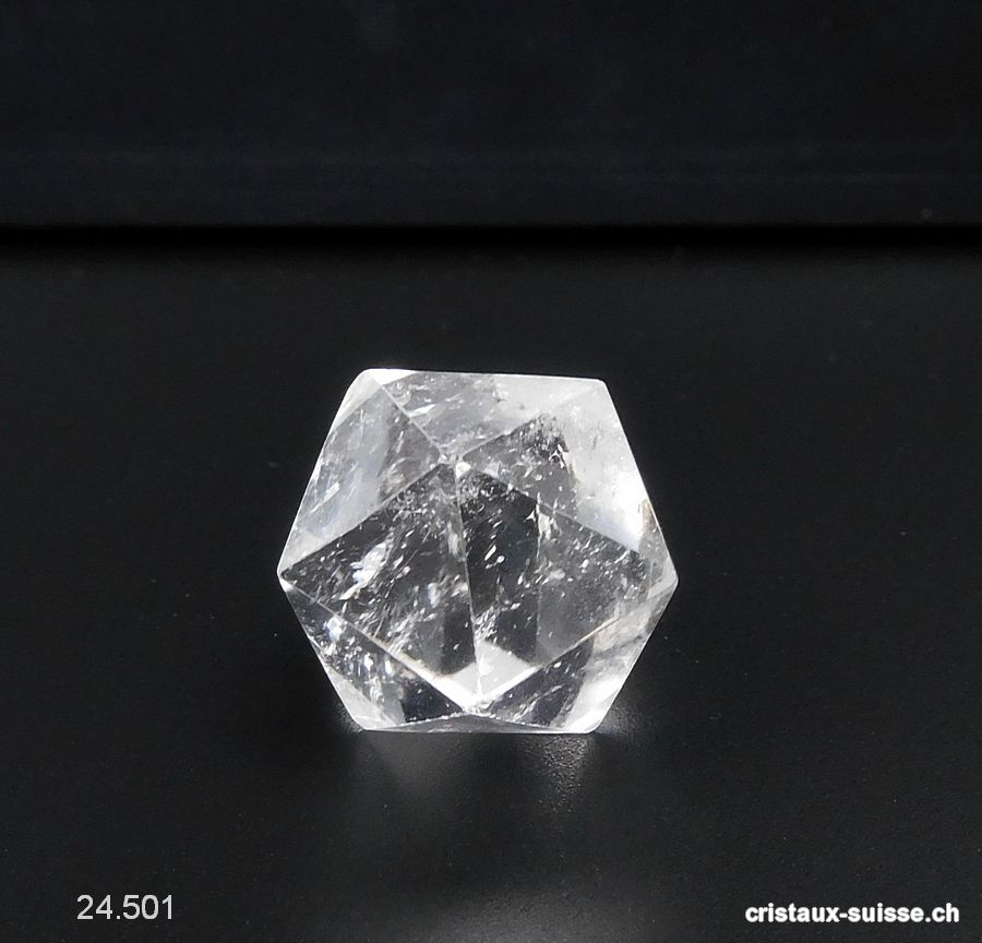 Icosaèdre Cristal de Roche 2 cm. Pièce unique