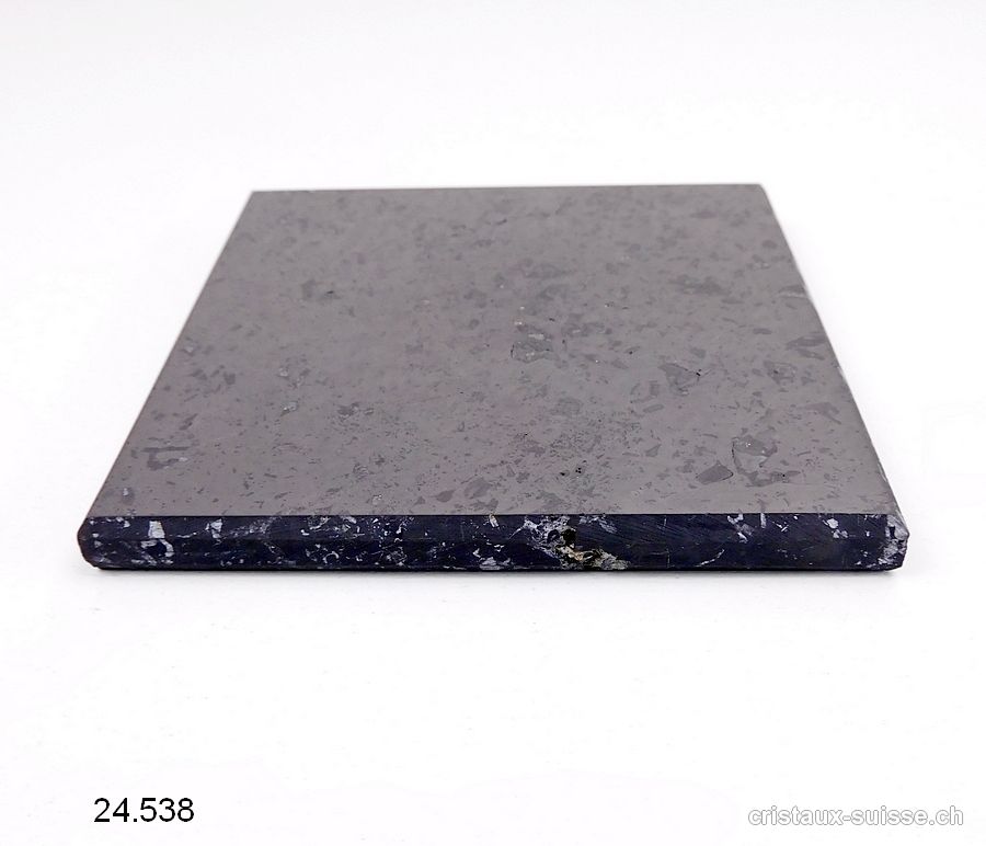 Plaque Schungite carrée env. 10 x 10 x 1 cm d'épais