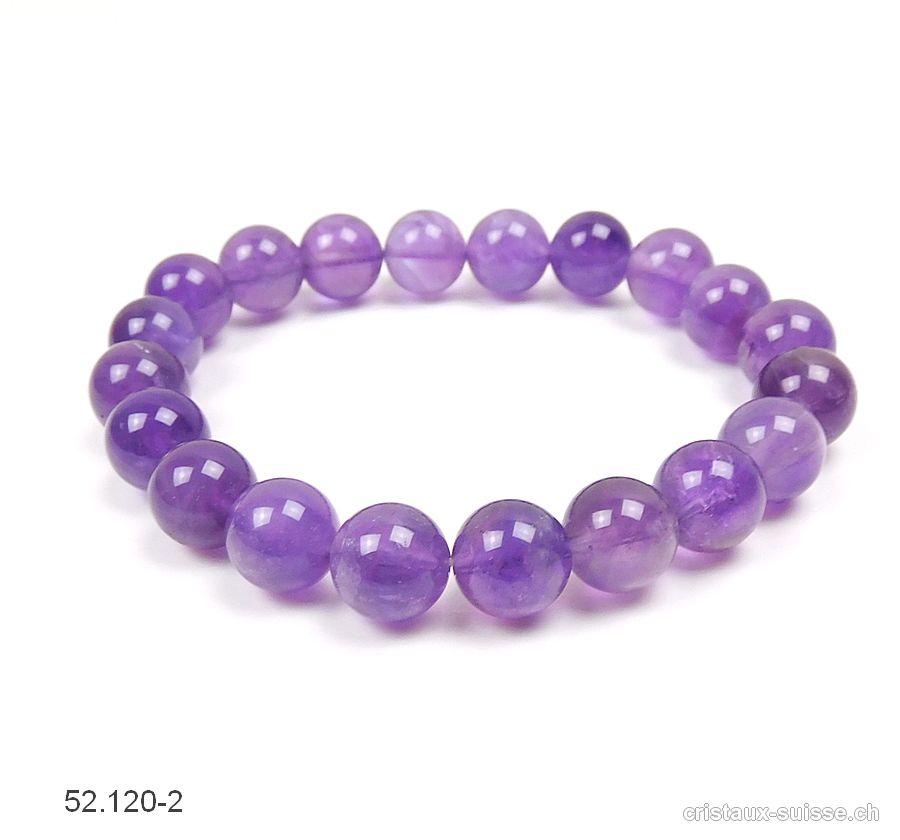 Bracelet Améthyste 10 mm / 20 cm