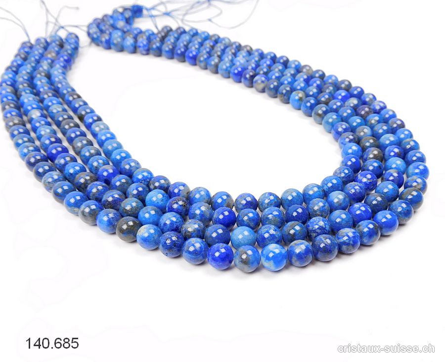 Rang Lapis-lazuli 6,5 mm / 39,5 cm, env. 62 boules