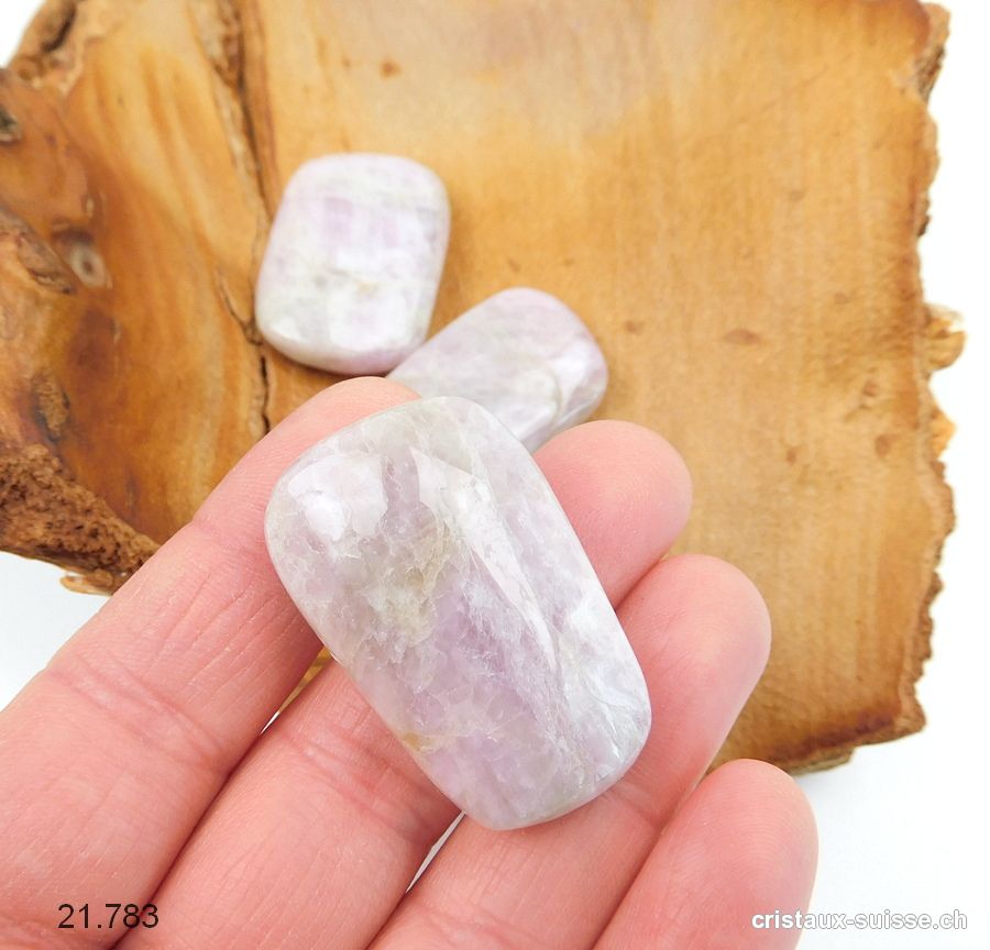 Kunzite plate 3,5 - 3,7 cm / 18 - 20 grammes. Qualité AB