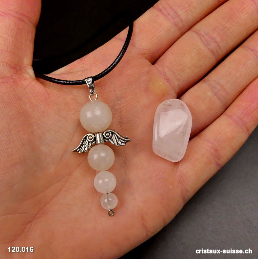 Set Ange de l'amour - Quartz rose. Offre Spéciale