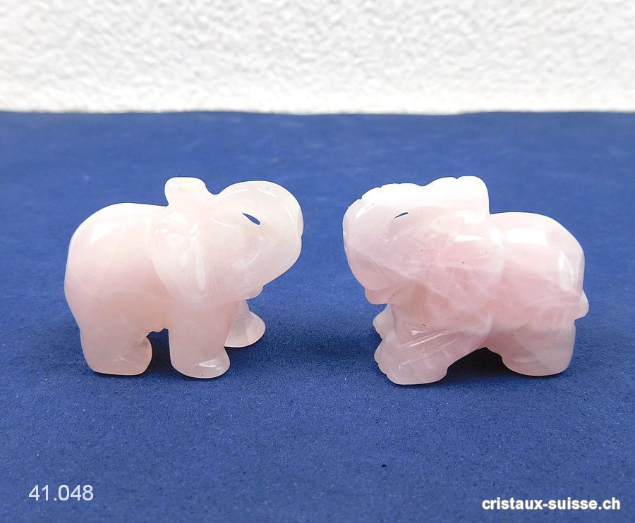 Eléphant Quartz rose 3,5 - 4 cm