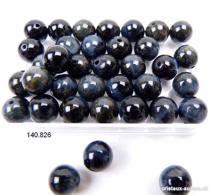 Oeil de Faucon, boule percée 8 - 8,5 mm