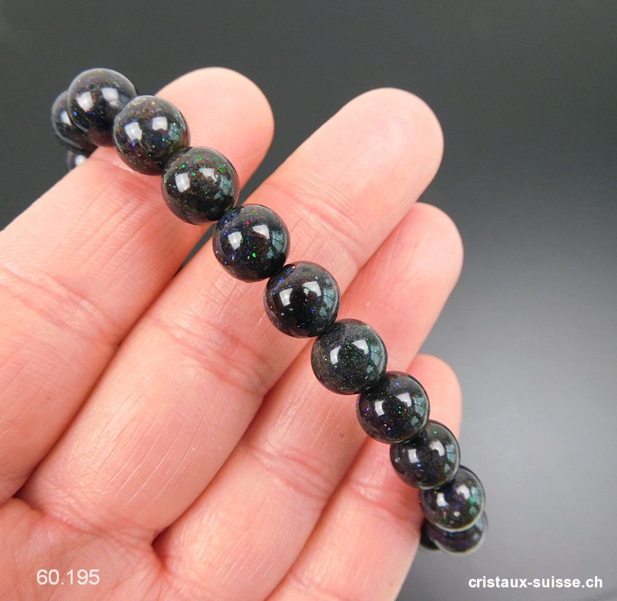 Bracelet Opale Andamooka 8,5 mm / 18,5 cm. Pièce unique