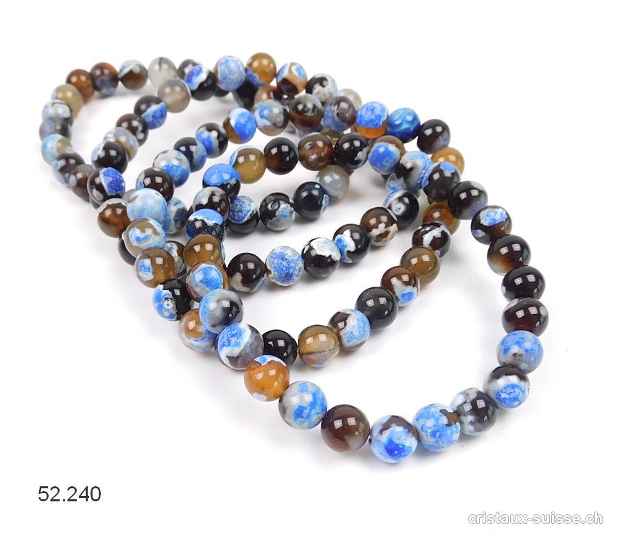 Bracelet Agate - EARTH 8 mm / 21 cm
