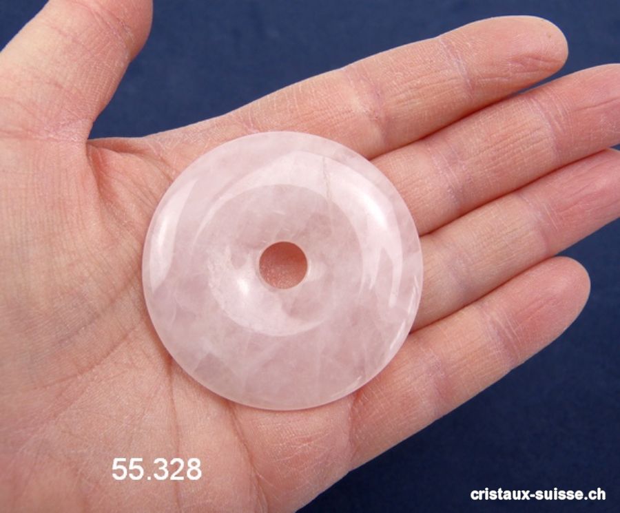 Quartz rose, donut 5 cm. OFFRE SPECIALE