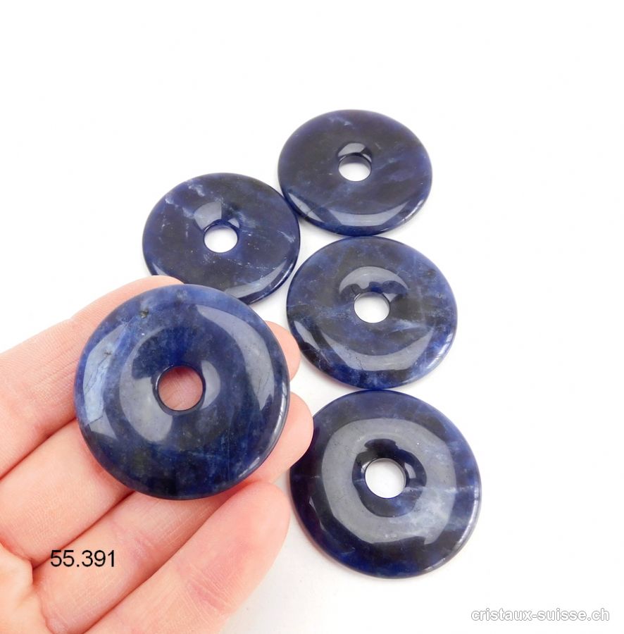 Sodalite foncée, donut 4 cm