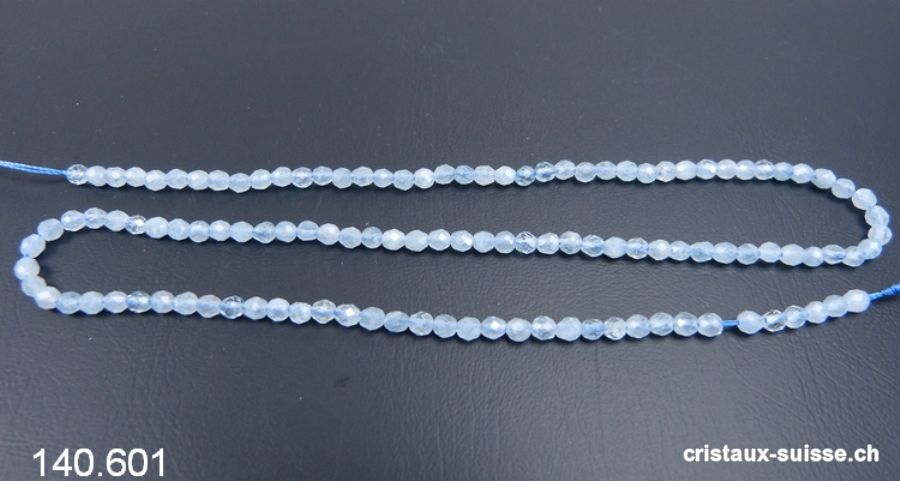 Rang Aigue-Marine 2,9 mm / 39 cm. Qual. A. FACETTÉ