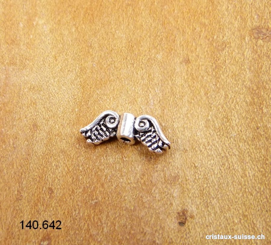 Ailes d'ange, Intercalaire argent 925 antique 11 x 4,5 mm