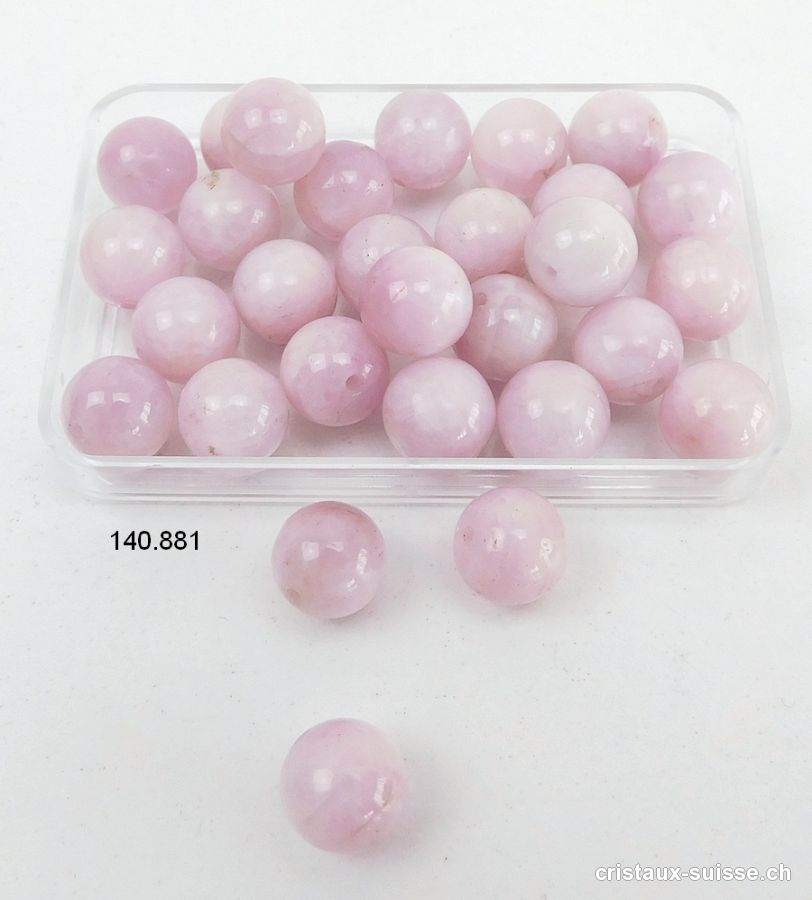 Kunzite, boule percée 8,5 mm