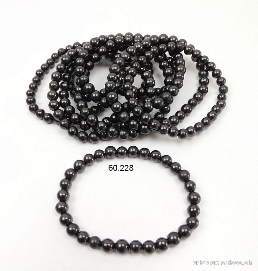 Bracelet Schungite 6 mm / 18,5 - 19 cm