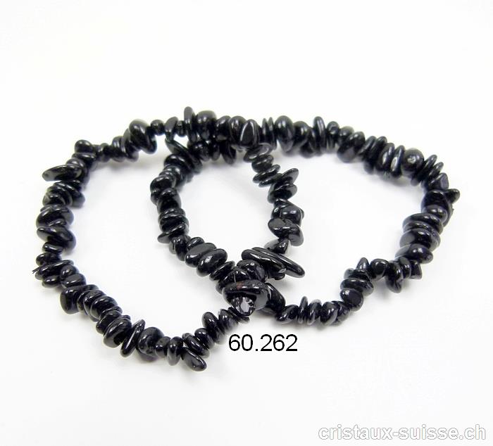 Bracelet Tourmaline noire - Schörl 18,5 cm. Taille M
