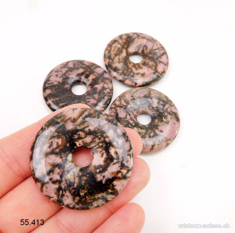 Rhodonite, donut 4 cm