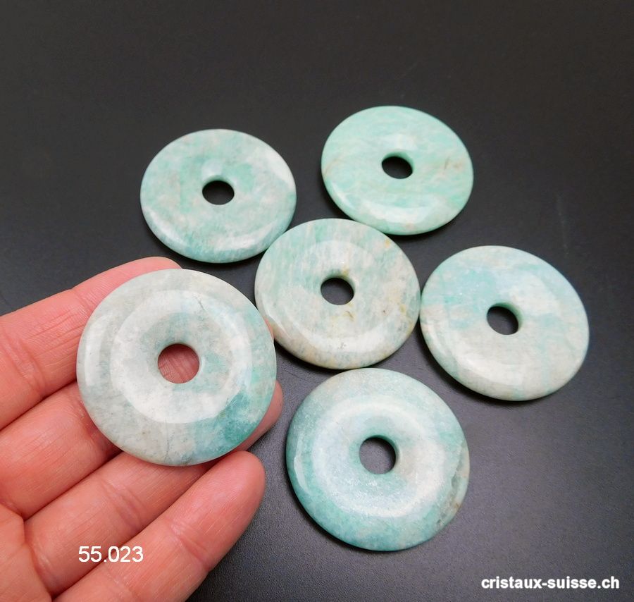 Amazonite de Russie, donut 4 cm. OFFRE SPECIALE