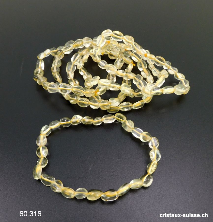 Bracelet Quartz Lemon 7 - 9 mm, élastique 19 cm