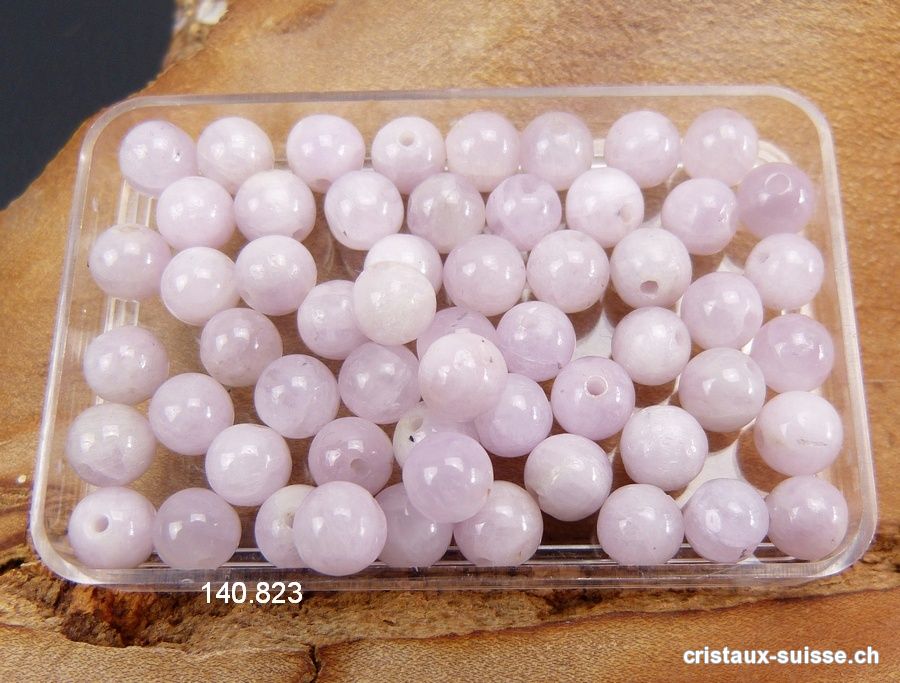 Kunzite, boule percée 5,5 - 5,8 mm