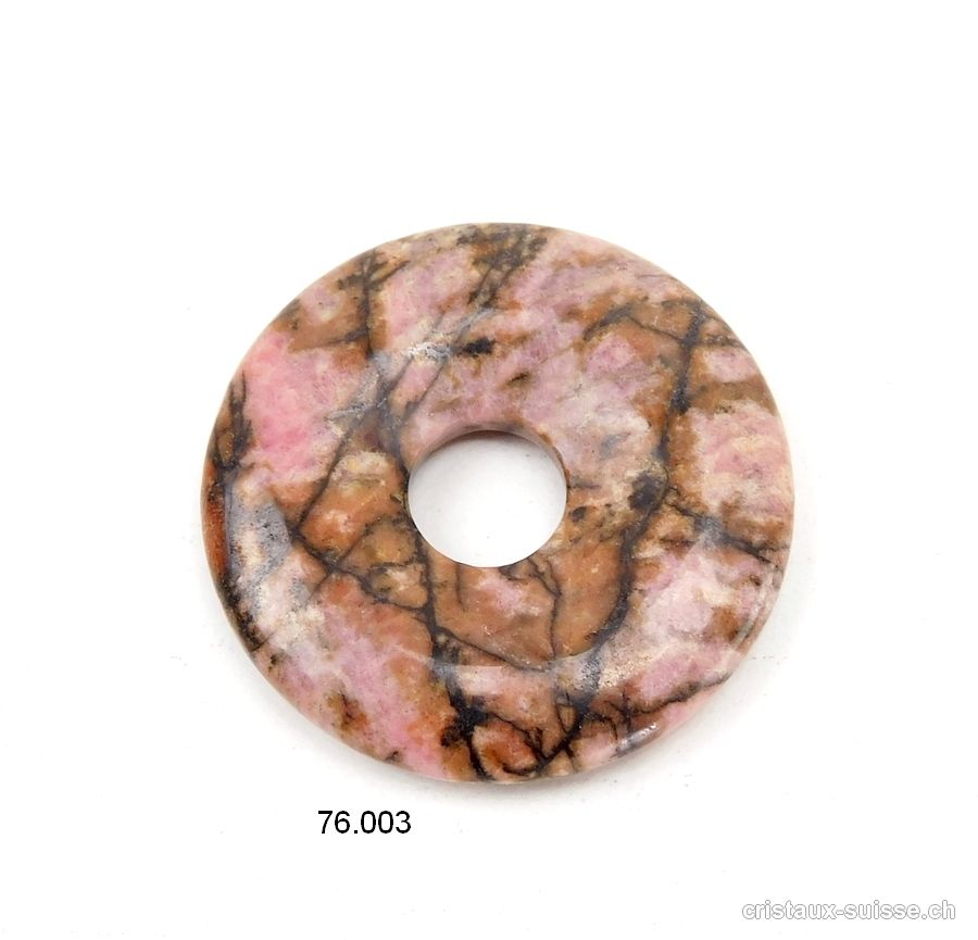 Rhodonite, donut 3 cm. OFFRE SPECIALE