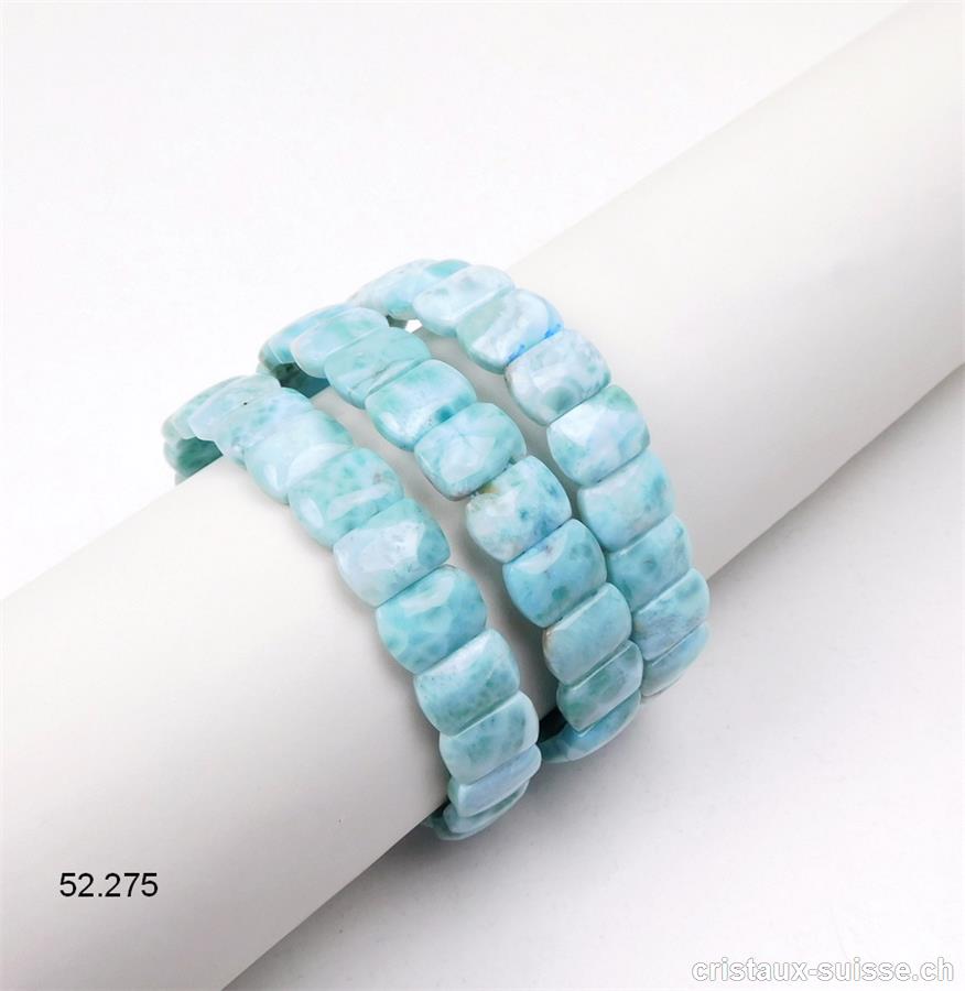 Bracelet Larimar bleu, élastique 19 - 19,5 cm
