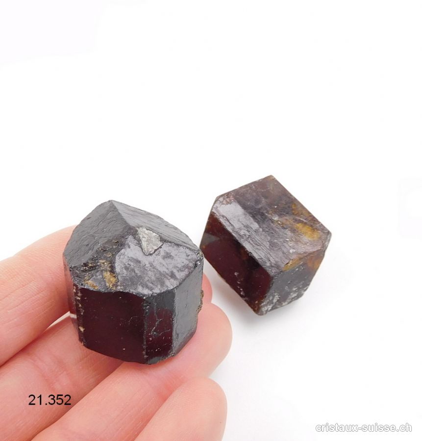 Tourmaline brune - Dravite, biterminée brute 3 x épais. 2,5 cm / 31 à 35 grammes