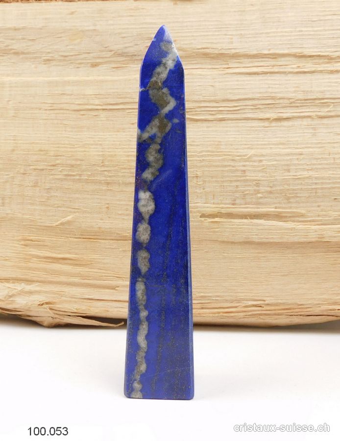 Lapis-Lazuli d'Afghanistan naturel, Obélisque 12,8 cm. Pièce unique 145,5 grammes