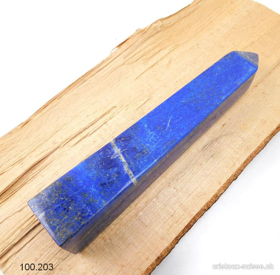 Lapis-Lazuli d'Afghanistan naturel, Obélisque 21,5 cm. Pièce unique 636 grammes