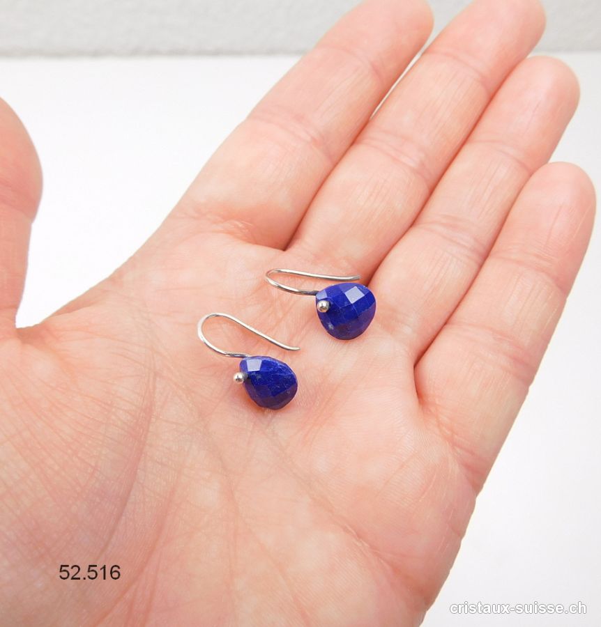 Boucles d'oreilles Lapis-Lazuli facetté en argent 925