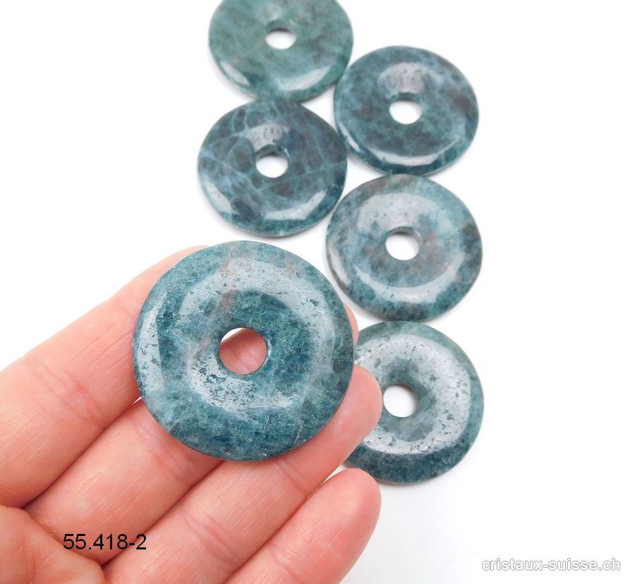 Apatite bleue, donut 4 cm