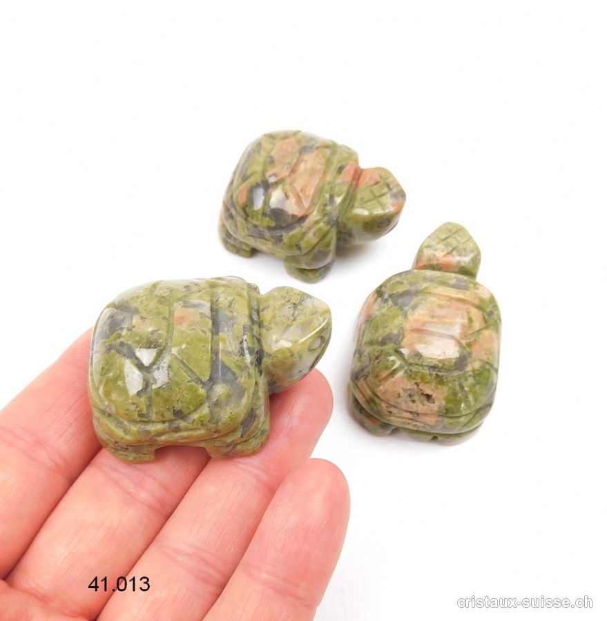 Tortue Unakite - Epidote claire  4,2 - 4,5 cm