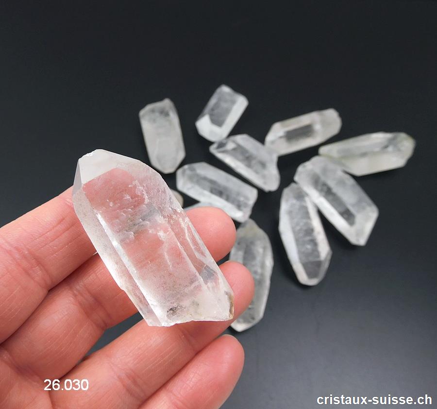 Cristal de Roche pointe brute 4,5 à 5,5 cm / 26 - 30 grammes