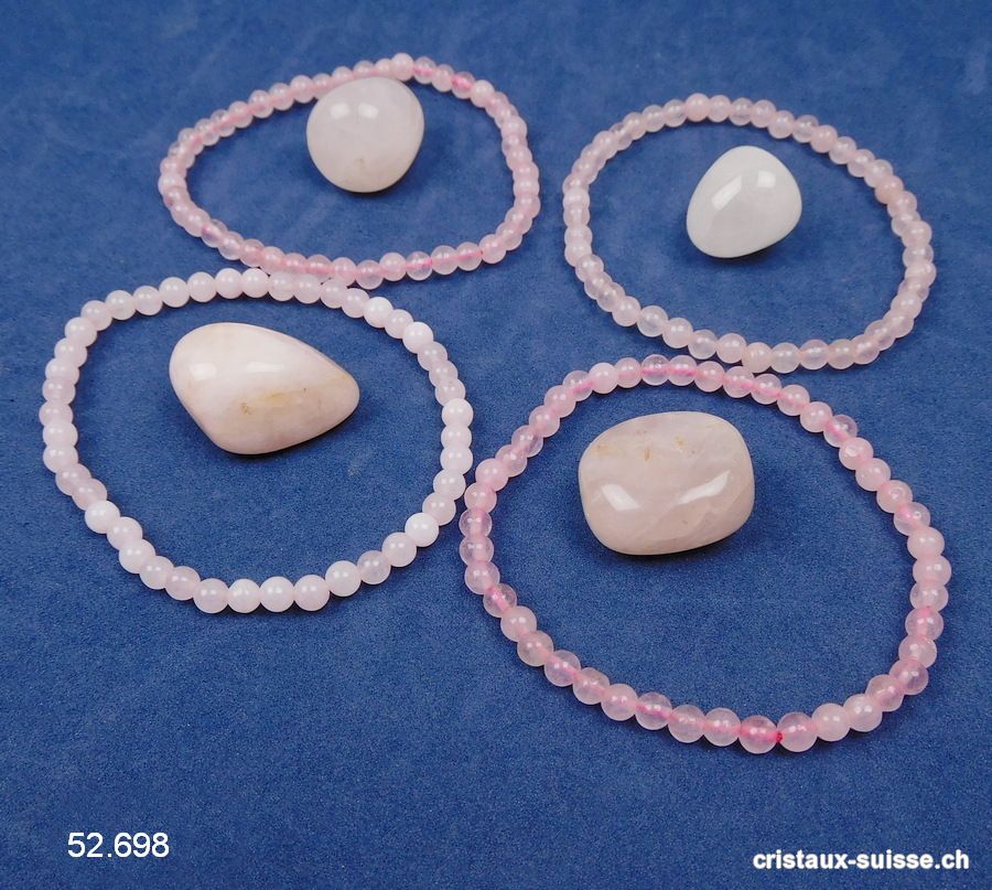 1 Bracelet Quartz rose et 1 pierre GRATUITE