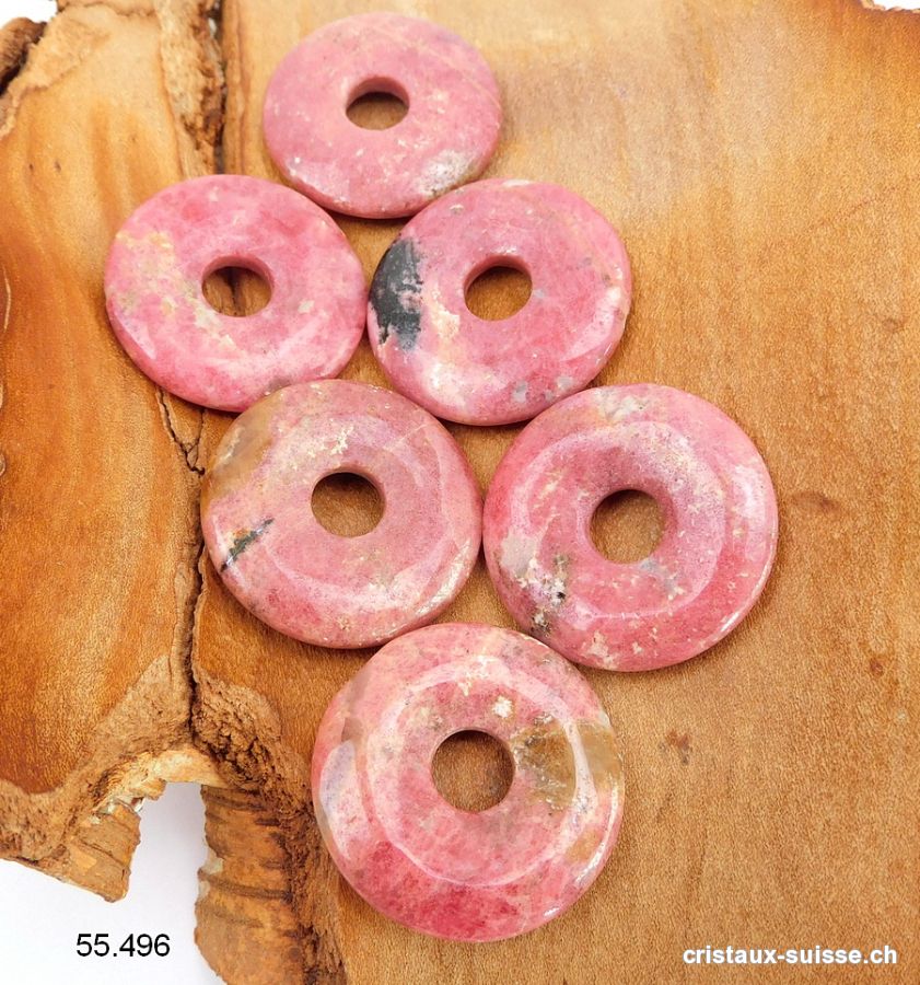 Rhodonite rose, Donut 3 cm