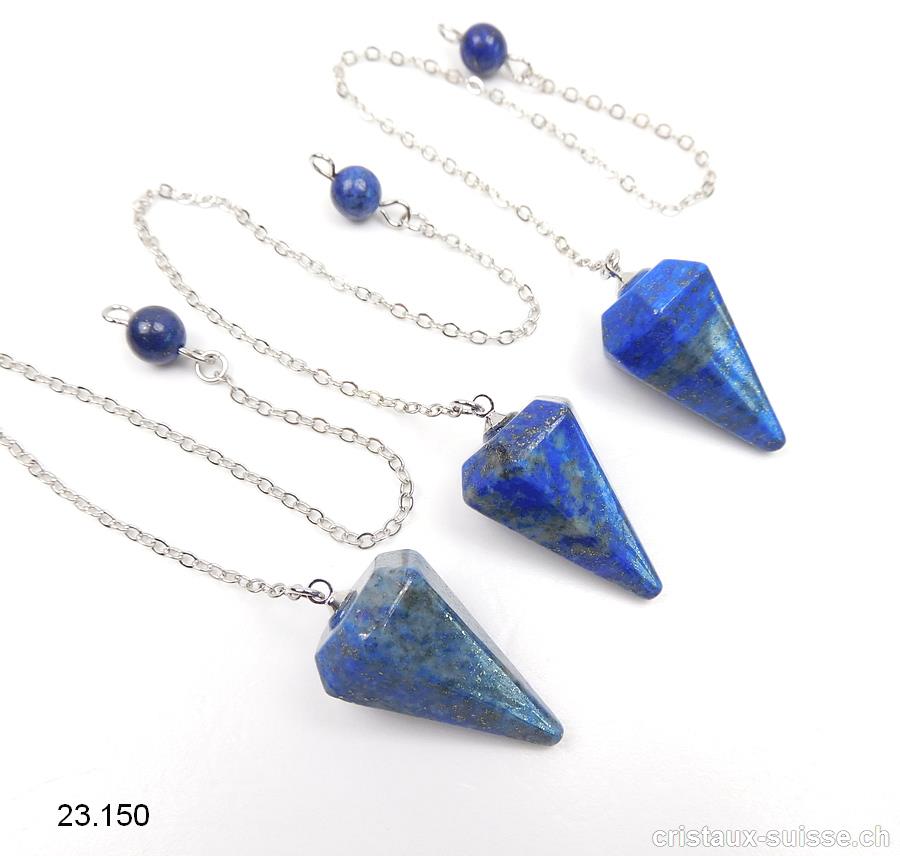 Pendule Lapis-Lazuli facetté, petit 2,5 cm. Offre Spéciale