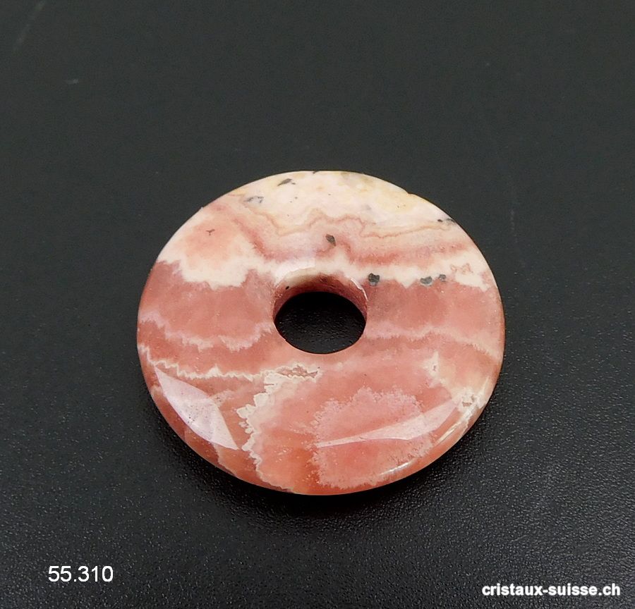 Rhodochrosite foncée du Pérou, donut 2,5 cm